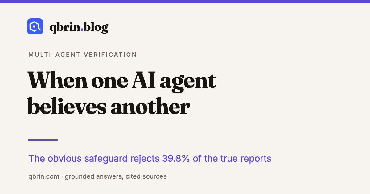 Multi-agent verification visual